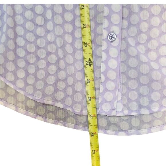 Kut From The Kloth NWT Women’s Semi Sheer Blouse Size S Lavender Long Sleeve Top - Picture 5 of 7